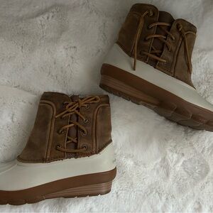 Sperry Brown and Cream Winter Boots